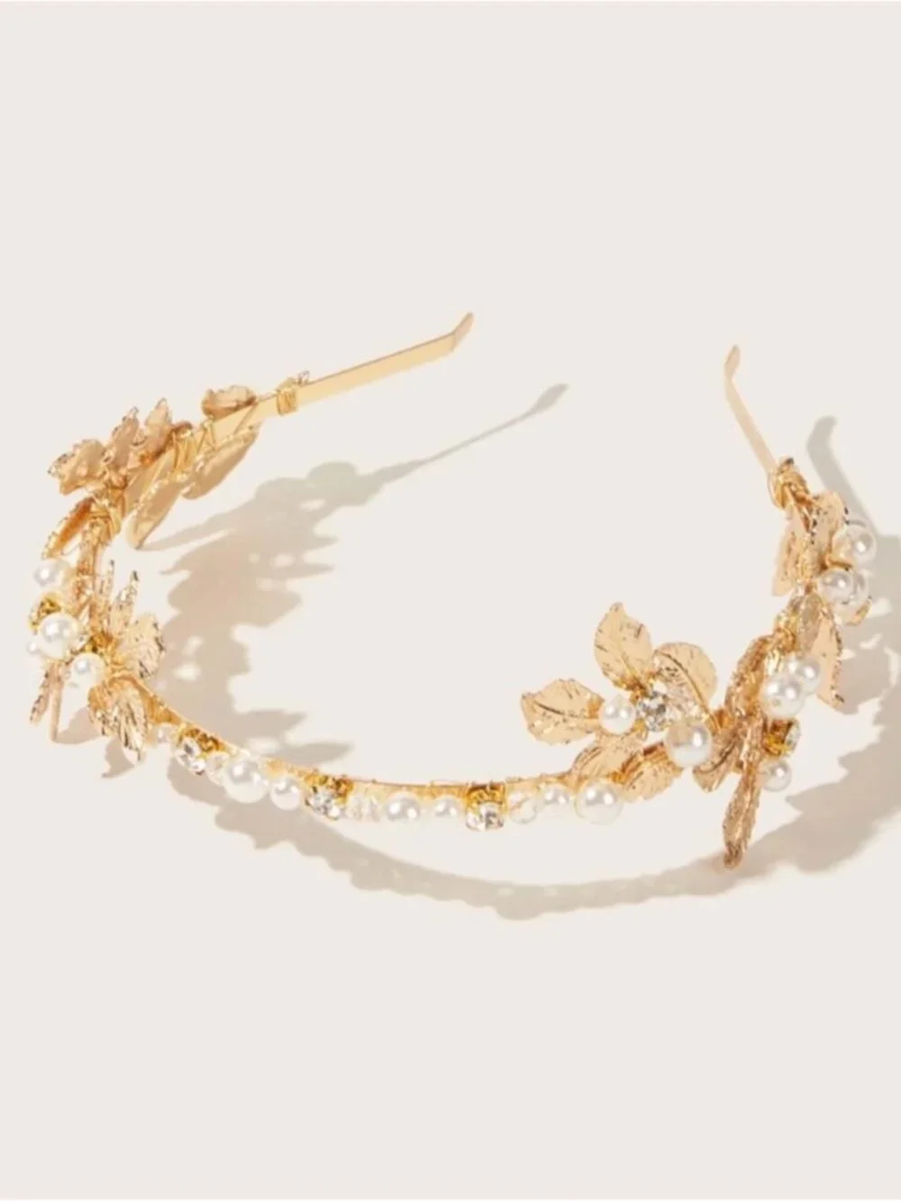 New! Gold Leaf Pearl Headband NWOT